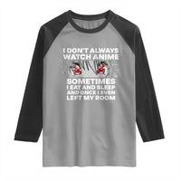 Funny Anime Lover Raglan Shirt Japanese Kawaii Manga Otaku - Wonder Print Shop