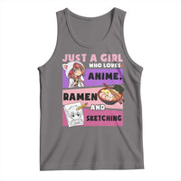 Just A Girl Who Loves Anime Ramen And Sketching Tank Top Cute Japan Kawaii Otaku Manga Lover