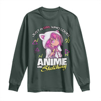 Just A Girl Who Loves Anime and Sketching Long Sleeve Shirt Japan Kawaii Otaku Manga Lover