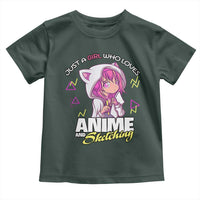 Just A Girl Who Loves Anime and Sketching Toddler T Shirt Japan Kawaii Otaku Manga Lover