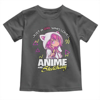 Just A Girl Who Loves Anime and Sketching Toddler T Shirt Japan Kawaii Otaku Manga Lover