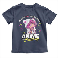 Just A Girl Who Loves Anime and Sketching Toddler T Shirt Japan Kawaii Otaku Manga Lover