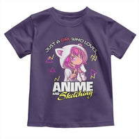 Just A Girl Who Loves Anime and Sketching Toddler T Shirt Japan Kawaii Otaku Manga Lover