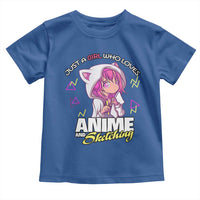 Just A Girl Who Loves Anime and Sketching Toddler T Shirt Japan Kawaii Otaku Manga Lover