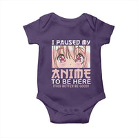 Japan Anime Manga Otaku Baby Onesie I Paused My Anime To Be Here Kawaii Girls