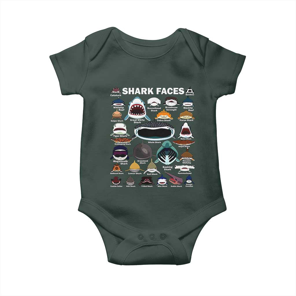 Shark Faces Baby Onesie Type Of Sharks Identification Marine Biology