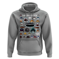 Shark Faces Hoodie Type Of Sharks Identification Marine Biology