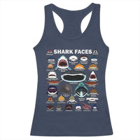Shark Faces Racerback Tank Top Type Of Sharks Identification Marine Biology