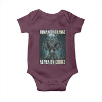 Funny Alpha Wolf Meme Baby Onesie Human By Chance Alpha By Choice Cool Funny Alpha Wolf Meme