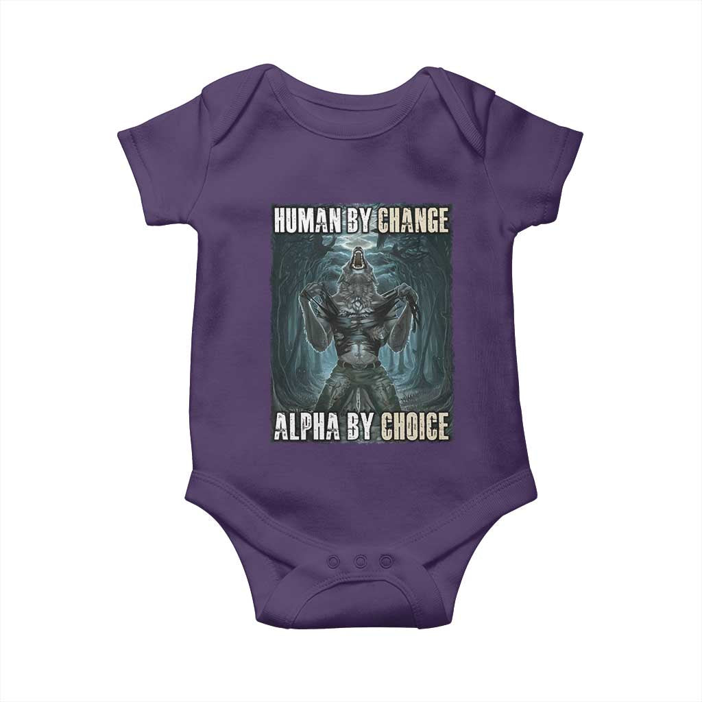 Funny Alpha Wolf Meme Baby Onesie Human By Chance Alpha By Choice Cool Funny Alpha Wolf Meme