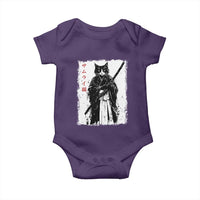Japanese Samurai Cat Baby Onesie Retro Vintage Ukiyo-e Warrior Art Graphic