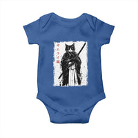 Japanese Samurai Cat Baby Onesie Retro Vintage Ukiyo-e Warrior Art Graphic
