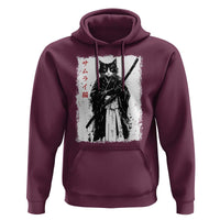 Japanese Samurai Cat Hoodie Retro Vintage Ukiyo-e Warrior Art Graphic