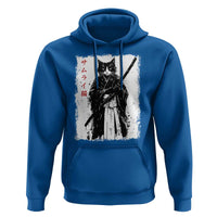 Japanese Samurai Cat Hoodie Retro Vintage Ukiyo-e Warrior Art Graphic