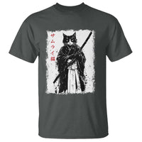 Japanese Samurai Cat T Shirt Retro Vintage Ukiyo-e Warrior Art Graphic - Wonder Print Shop