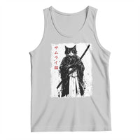 Japanese Samurai Cat Tank Top Retro Vintage Ukiyo-e Warrior Art Graphic