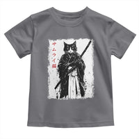 Japanese Samurai Cat Toddler T Shirt Retro Vintage Ukiyo-e Warrior Art Graphic