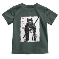 Japanese Samurai Cat Toddler T Shirt Retro Vintage Ukiyo-e Warrior Art Graphic
