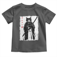 Japanese Samurai Cat Toddler T Shirt Retro Vintage Ukiyo-e Warrior Art Graphic
