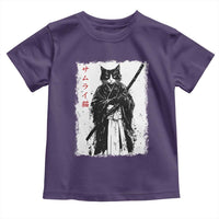 Japanese Samurai Cat Toddler T Shirt Retro Vintage Ukiyo-e Warrior Art Graphic