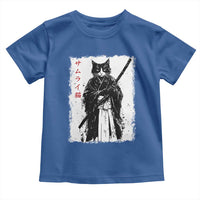 Japanese Samurai Cat Toddler T Shirt Retro Vintage Ukiyo-e Warrior Art Graphic
