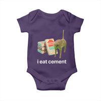 Funny Cursed Cat Meme Baby Onesie I Eat Cement Oddly Specific Dank Meme
