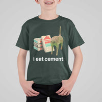 Funny Cursed Cat Meme T Shirt For Kid I Eat Cement Oddly Specific Dank Meme - Wonder Print Shop