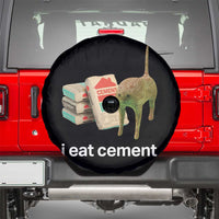 Funny Cursed Cat Meme Spare Tire Cover I Eat Cement Oddly Specific Dank Meme