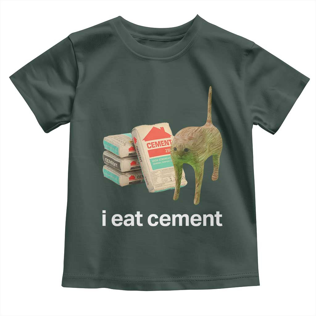 Funny Cursed Cat Meme Toddler T Shirt I Eat Cement Oddly Specific Dank Meme