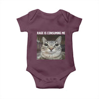 Funny Silly Cat Meme Baby Onesie Rage Is Consuming Me Staring