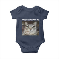 Funny Silly Cat Meme Baby Onesie Rage Is Consuming Me Staring