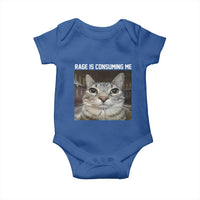 Funny Silly Cat Meme Baby Onesie Rage Is Consuming Me Staring