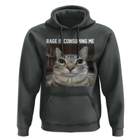 Funny Silly Cat Meme Hoodie Rage Is Consuming Me Staring