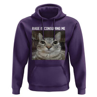 Funny Silly Cat Meme Hoodie Rage Is Consuming Me Staring