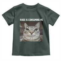 Funny Silly Cat Meme Toddler T Shirt Rage Is Consuming Me Staring