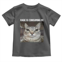 Funny Silly Cat Meme Toddler T Shirt Rage Is Consuming Me Staring