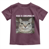 Funny Silly Cat Meme Toddler T Shirt Rage Is Consuming Me Staring