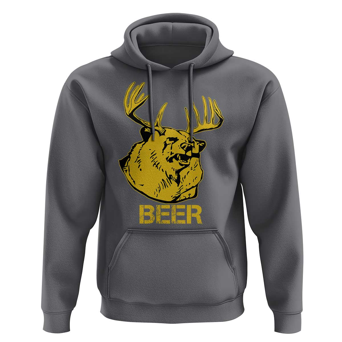 Funny Deer Hunting Hoodie Bear Plus Deer Equals Beer USA Hunter