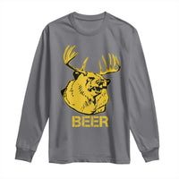 Funny Deer Hunting Long Sleeve Shirt Bear Plus Deer Equals Beer USA Hunter
