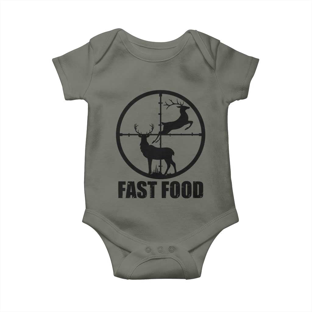 Deer Hunting Baby Onesie Deer Hunting Funny Hunter Fast Food Gift