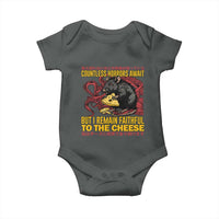 Funny Japanese Rat Lover Baby Onesie I Remain Faithful To The Cheese Retro Vintage Japan