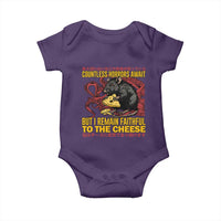 Funny Japanese Rat Lover Baby Onesie I Remain Faithful To The Cheese Retro Vintage Japan