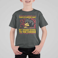 Funny Japanese Rat Lover T Shirt For Kid I Remain Faithful To The Cheese Retro Vintage Japan - Wonder Print Shop