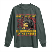 Funny Japanese Rat Lover Long Sleeve Shirt I Remain Faithful To The Cheese Retro Vintage Japan