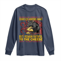 Funny Japanese Rat Lover Long Sleeve Shirt I Remain Faithful To The Cheese Retro Vintage Japan