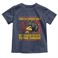Funny Japanese Rat Lover Toddler T Shirt I Remain Faithful To The Cheese Retro Vintage Japan