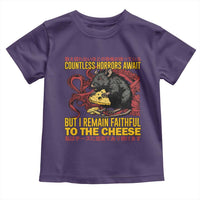 Funny Japanese Rat Lover Toddler T Shirt I Remain Faithful To The Cheese Retro Vintage Japan