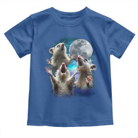 Funny Opossum Meme Toddler T Shirt Three Possum Screaming Under The Moon Weird Cursed Meme