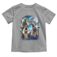 Funny Opossum Meme Toddler T Shirt Three Possum Screaming Under The Moon Weird Cursed Meme