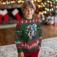 Funny Opossum Meme Ugly Christmas Sweater Three Possum Screaming Under The Moon Weird Cursed Meme - Wonder Print Shop